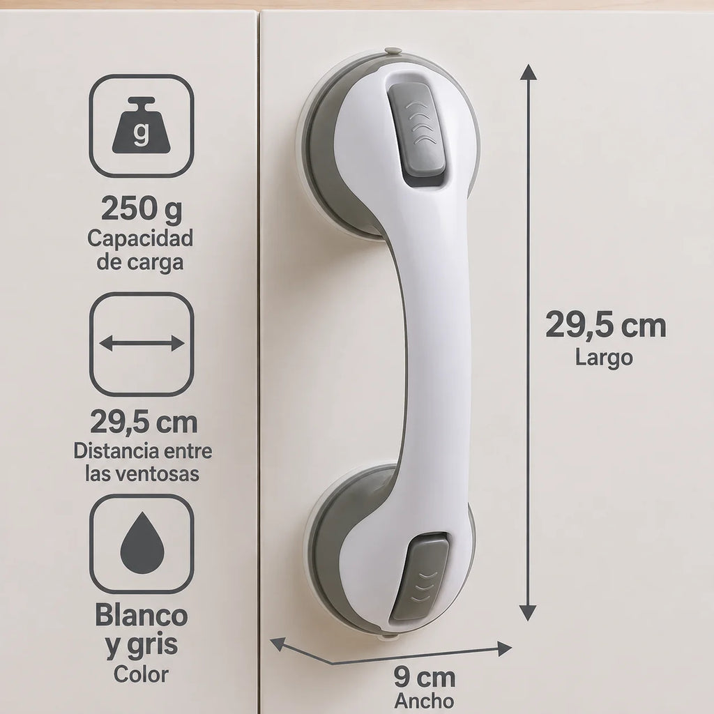 Barra de Apoyo para Baño con Ventosa
